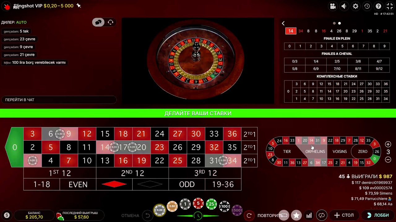 Марафон от 100$ до 10000$ в Live Roulette (Игра 1)