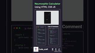 🧮 Neumorphic Calculator Using HTML, CSS & JS | Modern UI Design 🔥
