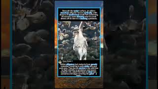 Rare Albino Alligator Surrounded By Cleaning Fish Underwater#foryou #fyp #animals#funny