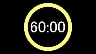 60 Minute （1hour） Countdown Timer with alarm, without music [for work/study]