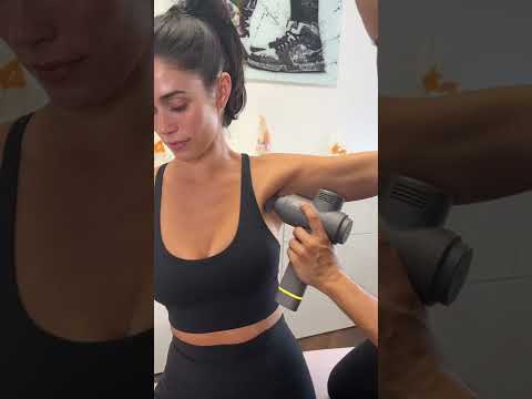 How To Use Massage Gun for Rounded Shoulders Posture Shoulder Pain Hypervolt Theragun