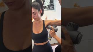 How To Use Massage Gun For Rounded Shoulders Posture Shoulder Pain Hypervolt Theragun