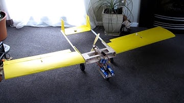 Ailerons Elevators Servo Test Yellow Plane