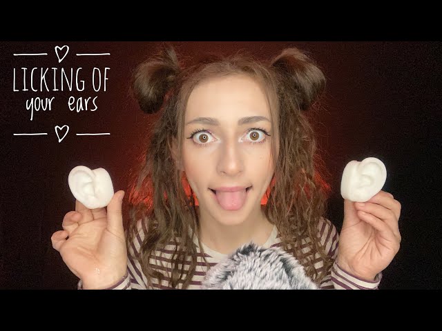 ASMR 😛 licking of your ears for sleep👂