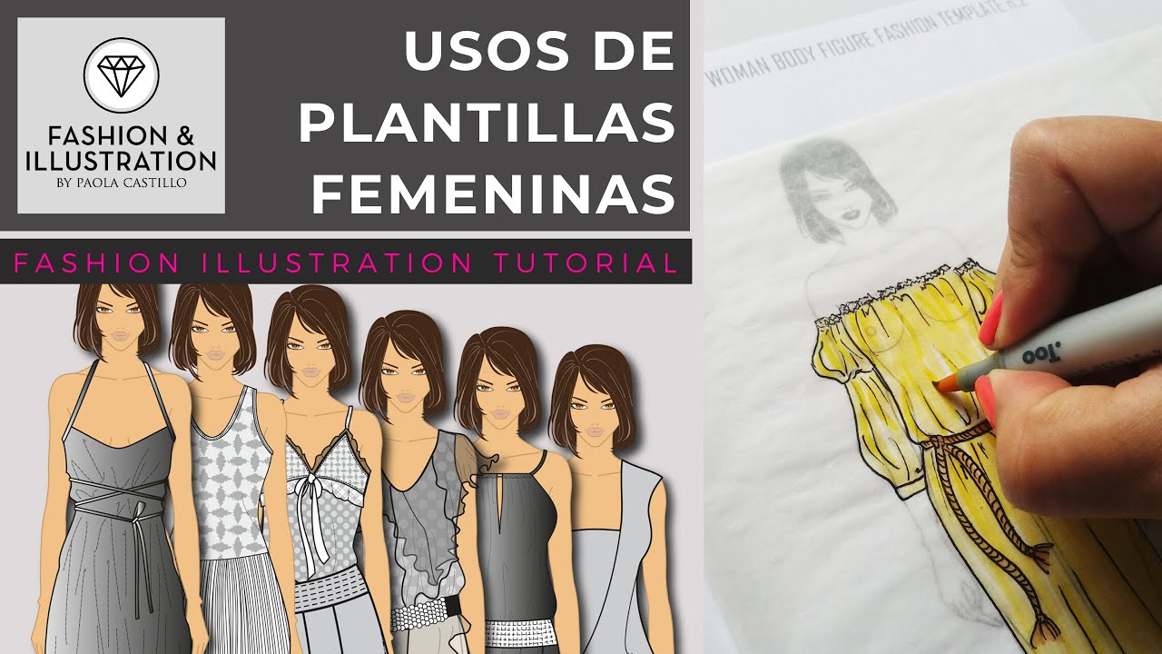 Como Utilizar las Plantillas de Figurines Femeninos para crear colecciones de moda