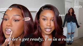 LETS GET READY, IM IN A RUSH! RPGSHOW WIG, QUICK MAKEUP, CASUAL OUTFIT | NATASHA S.