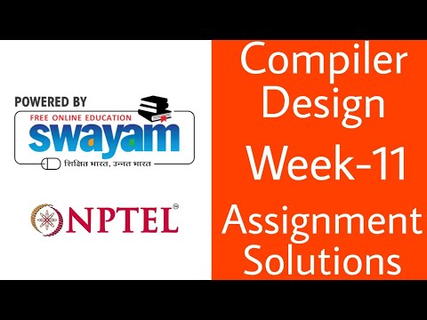 Compiler Design | NPTEL | Week-11 | Assignment Solutions |
