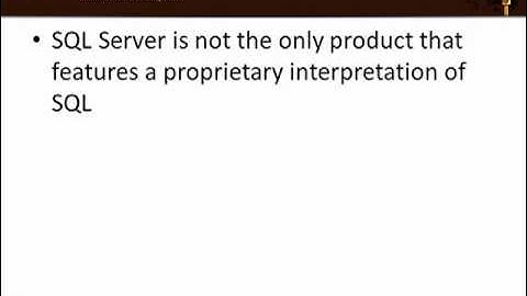 What is Transact-SQL and How Does It Fit? (2008/R2)