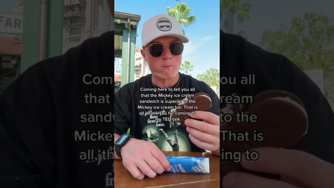 Mickey ice cream sandwich is a superior snack!! 