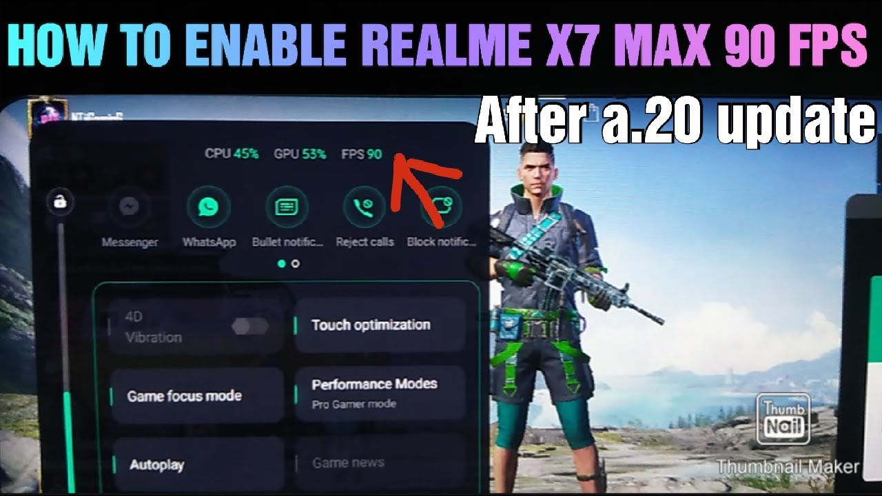 HOW TO ENABLE 90 FPS AFTER a.20 UPDATE REALME X7 MAX | REALME X7 MAX 90 FPS a.20 UPDATE | BGMI