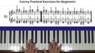Czerny Practical Exercises for Beginners Op. 599, No. 10 Piano Tutorial