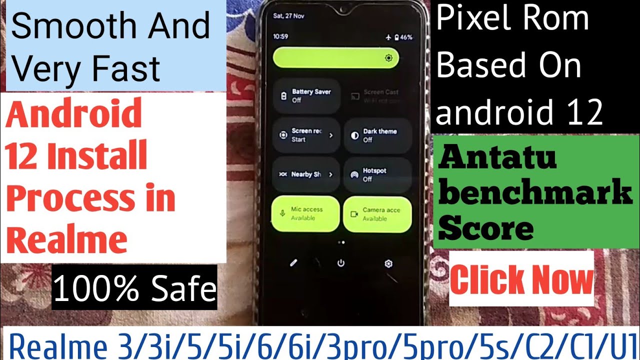 Android Pixel Rom How to Install Android 12 Pixel Rom Any Realme Device | Android 12 ...
