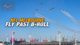 RAAF Roulettes & USMC Ospreys | NFL Melbourne Flyover 2026 | Multi-Angle B-Roll