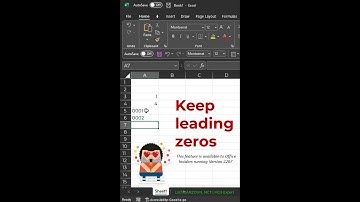 Keep leading zeros in Excel