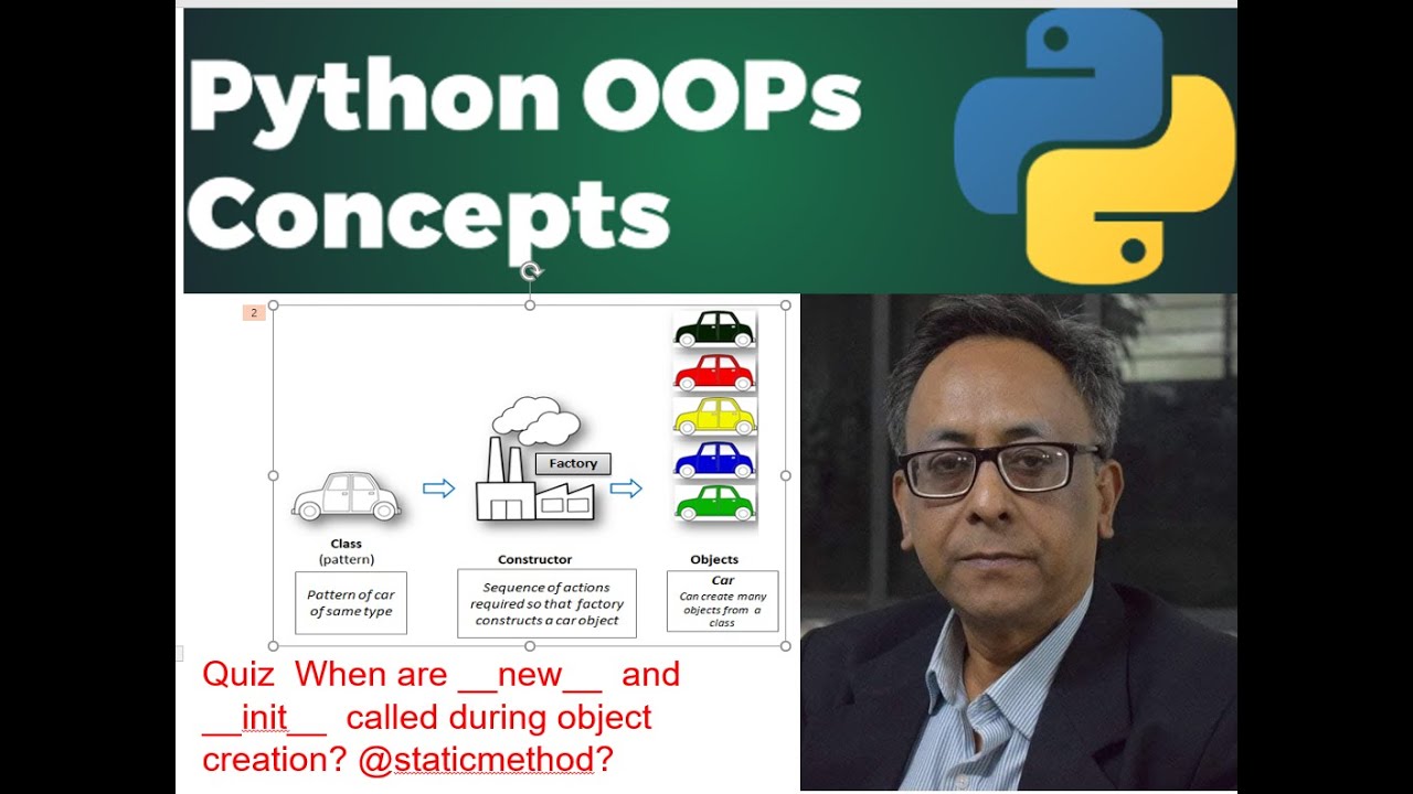 Object oriented programming in Python 3, @staticmethod decorator  pattern 