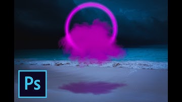 Photoshop Tutorial Idea: How To Create a Lighted Cloud And Glowing Light Circle Effect In Photoshop