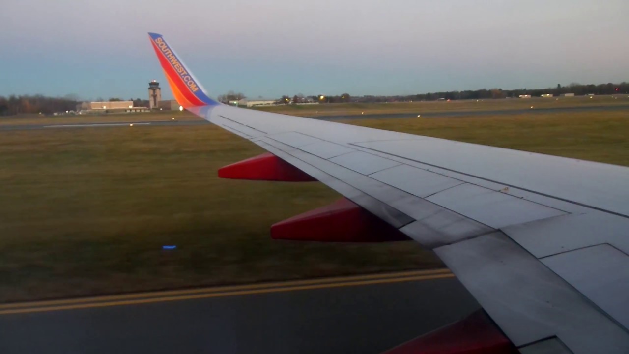 Southwest Airlines 7378H4 Sunset Landing in Albany YouTube