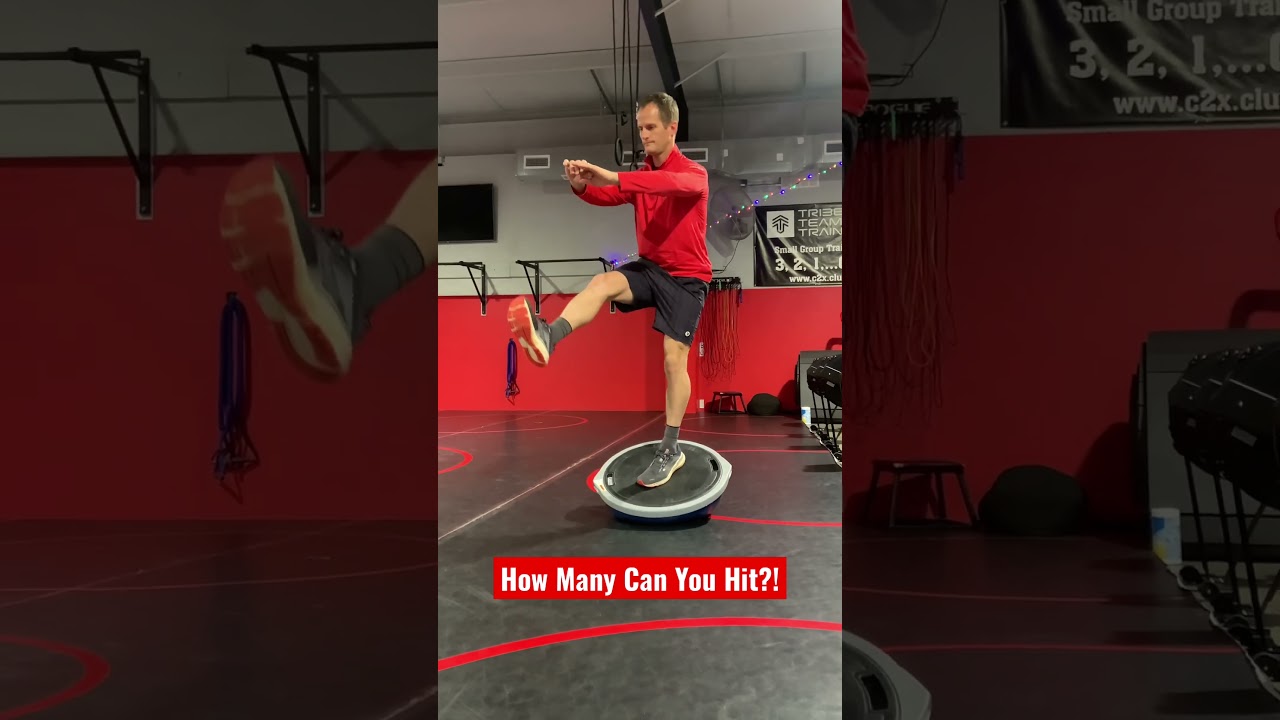 Pistol Squats on Bosu Ball