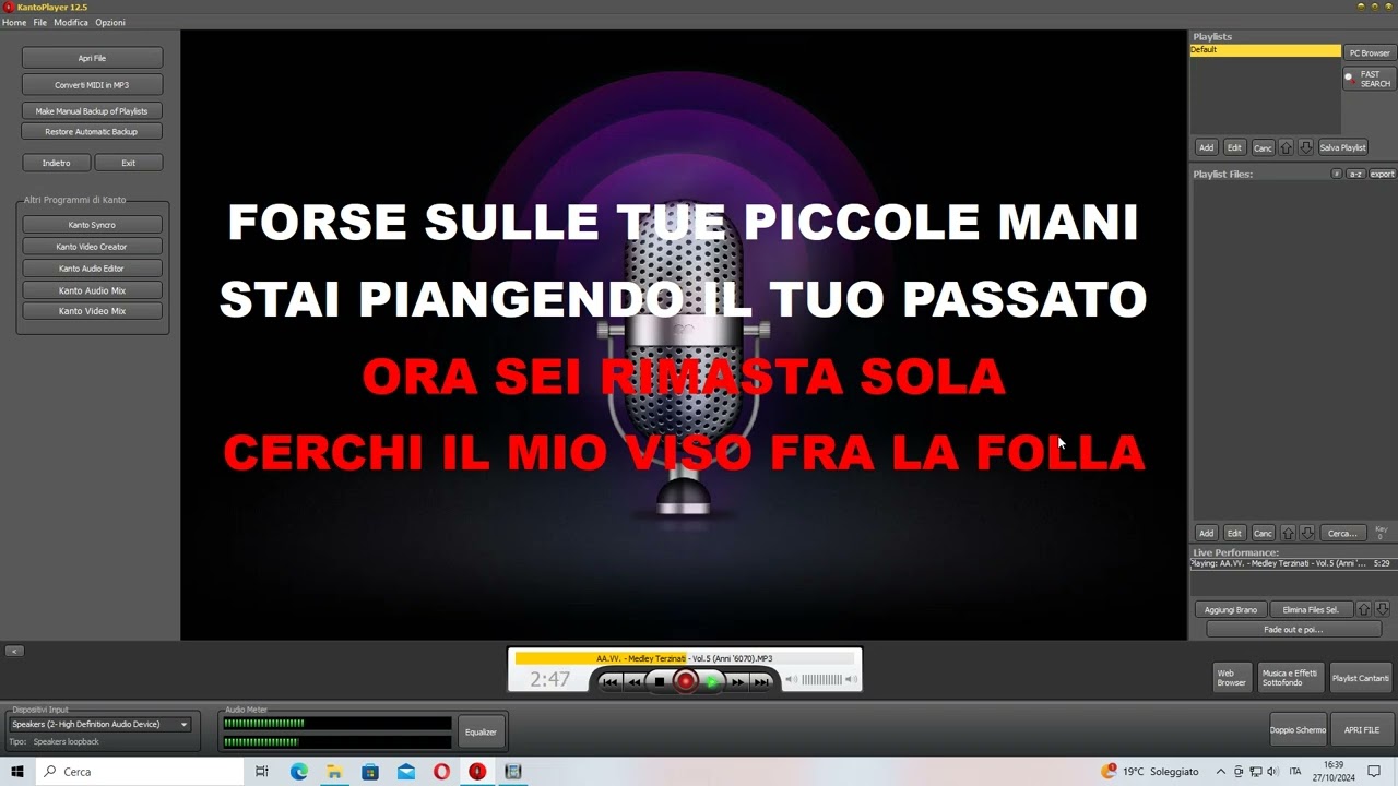 karaoke Medley terzinati anni 60