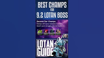 Beste kampioenen voor 9.2 Lotan Boss - GIDS NU UIT