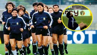 INEDITO Asi se Divertia Diego Maradona en los Entrenamientos de Italia 1990