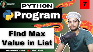 Take input in the List | Find Max Value❤️ | Python Programs 🔥| Day 7 Total Count Find Max With Python Practice Links Objects Games With Python Ch 1 Vid 9