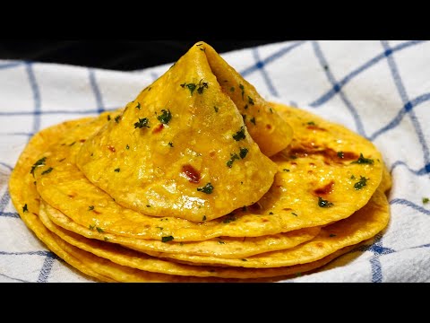 SOFT  DELICIOUS Flatbread With 2 Ingredients  How To Make Pumpkin ChapatiRoti