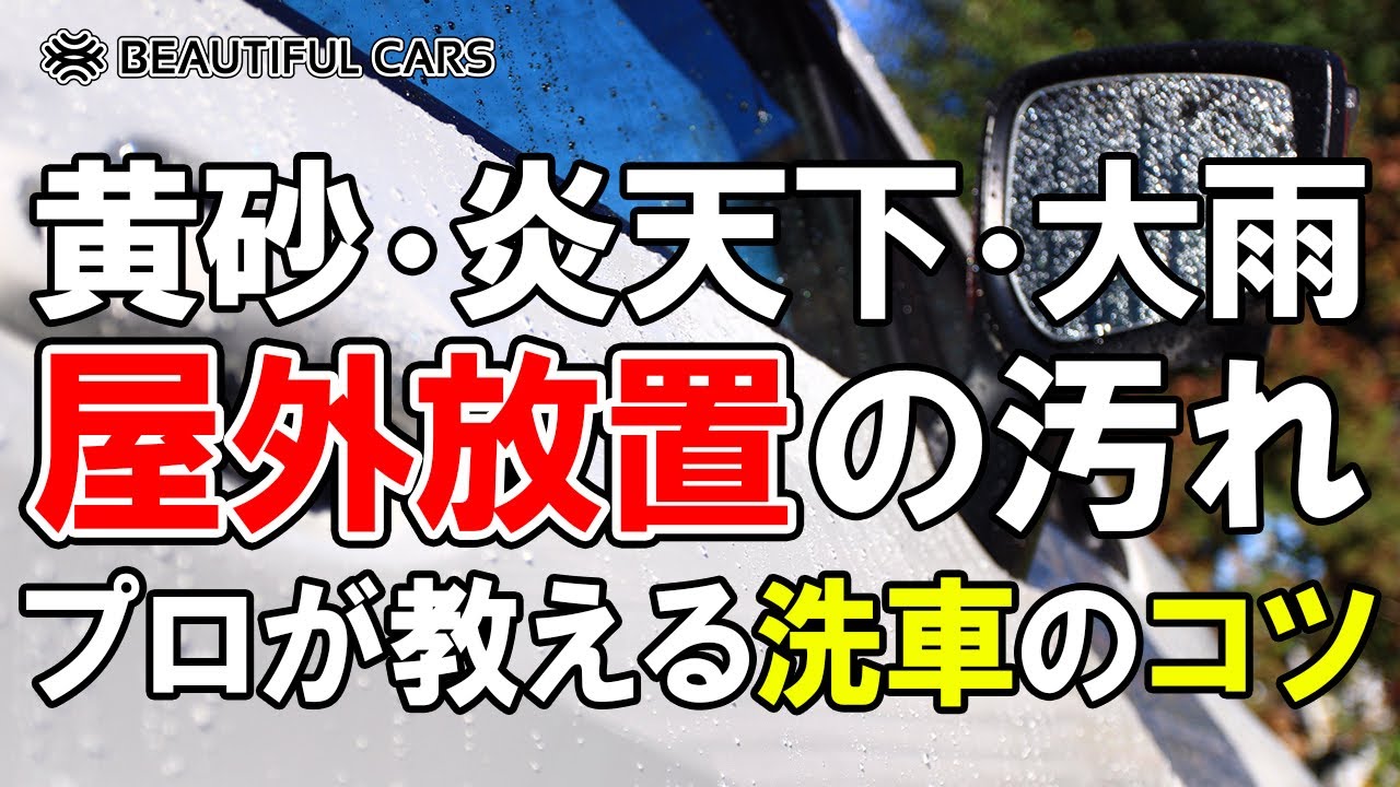 【簡単！】プロが教える「屋外放置の汚れ」をしっかり落とす洗車方法