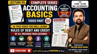 Accounting Basics Lecture 05 | Rules of Debit & Credit Complete Explained | Golden Rules