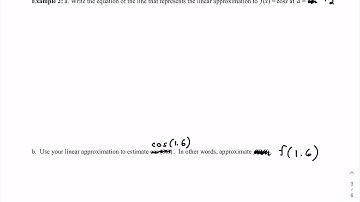 MTH150 4.6.2 linear approximation example 2