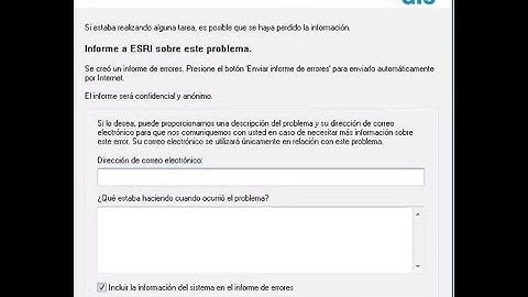 ArcGIS Desktop encontro un error grave de aplicación y no puede continuar