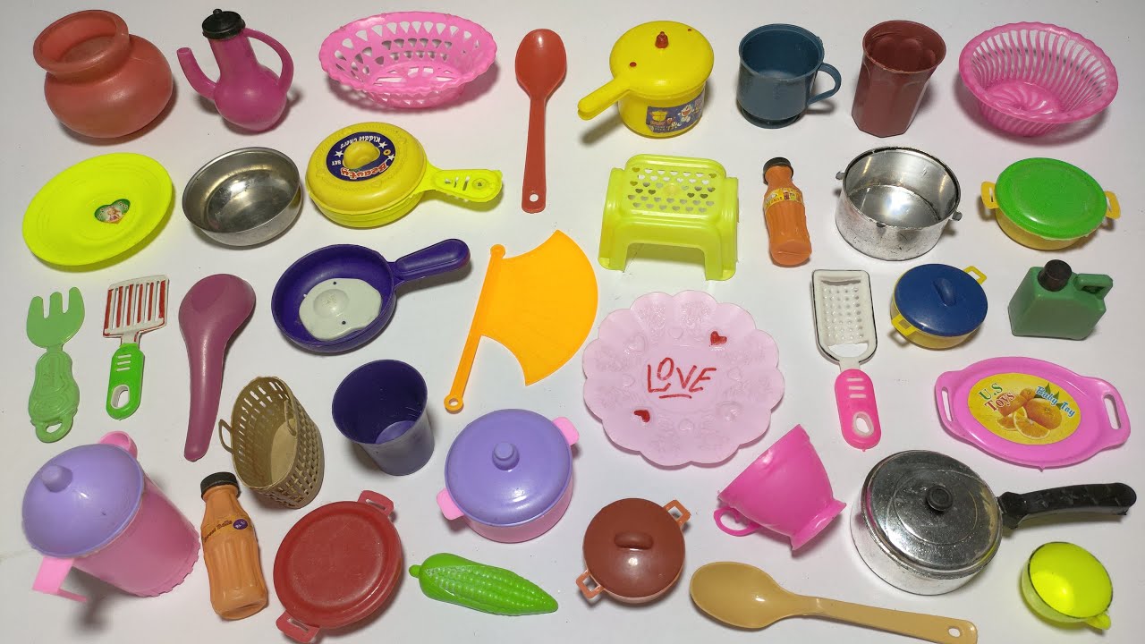 Unboxing plastic mini kitchen set miniature Kitchen toy hello kitty