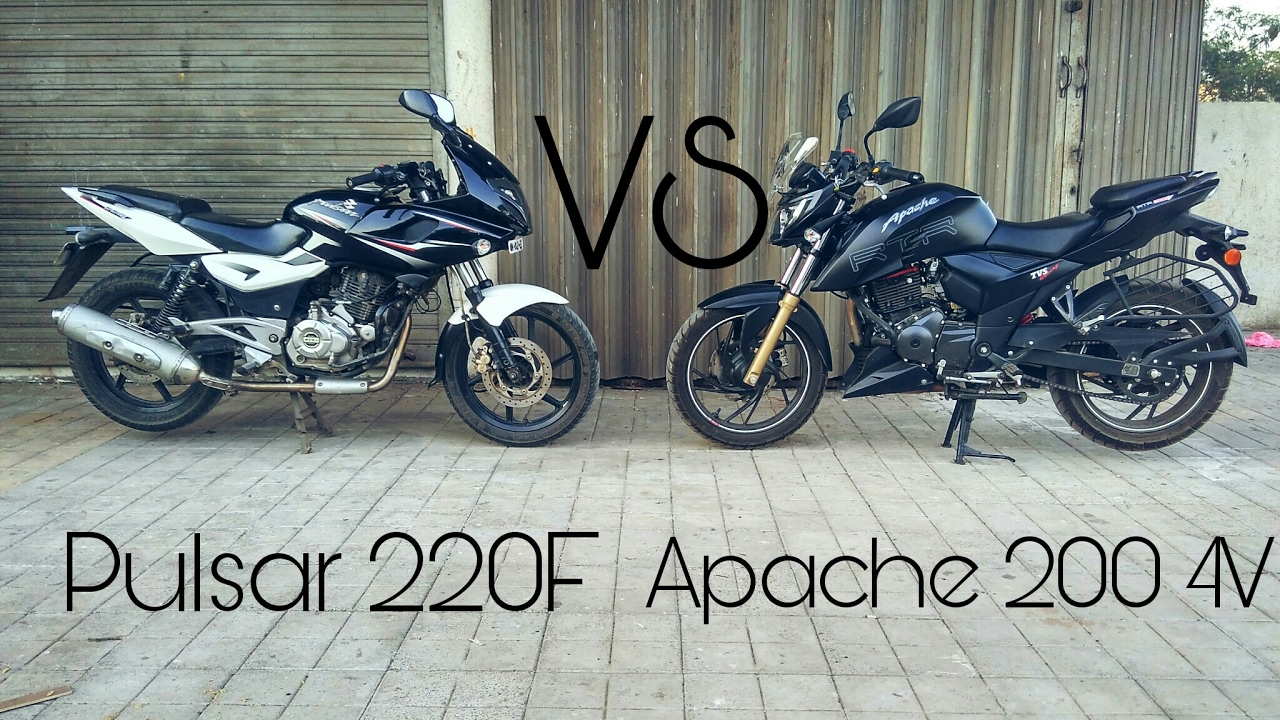 PULSAR 220F VS APACHE 200 4V COMPARISON 2017 YouTube