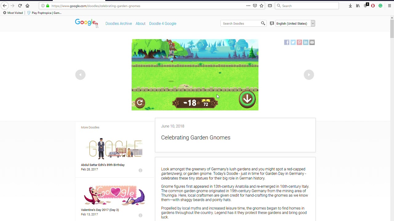 Google Gnome Game AntiHighscore Blue Gnome (19) YouTube