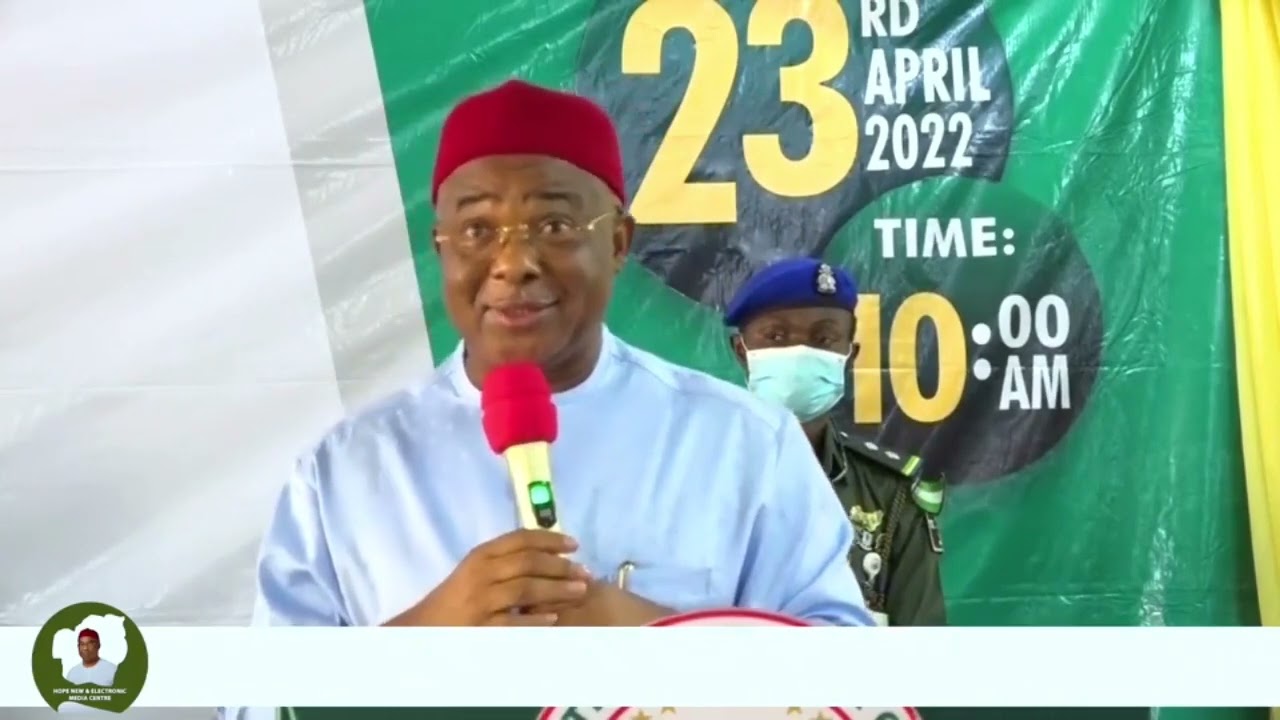 Hope Uzodimma at the Orlu Zone Development Forum held at Nkwerre Country Club. (25/04/2022)