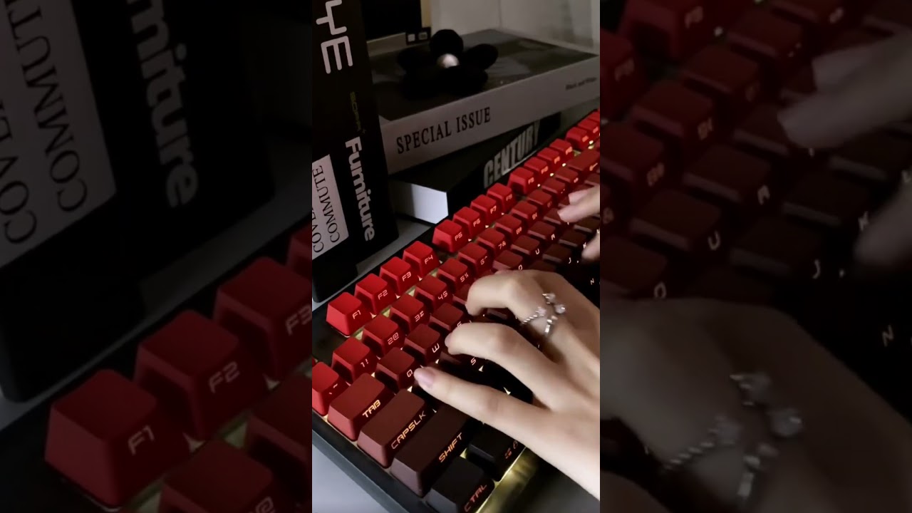 OEM Double-Shot PBT Keycap Set - Red Gradient