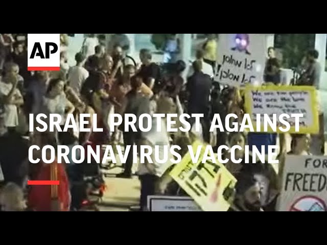 Dozens in Israel protest against coronavirus vaccine