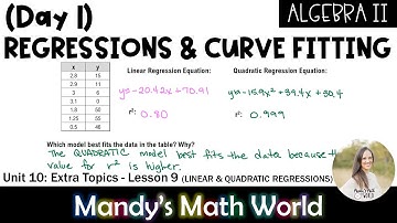 Linear and Quadratic Regressions (Day 1)