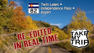 Beautiful Colorado Fall Drive in Real Time over Independence Pass to Aspen, Colorado Route 82