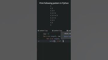 Print the given pattern in python (python for beginners) |  Triangle | Pattern 7 |