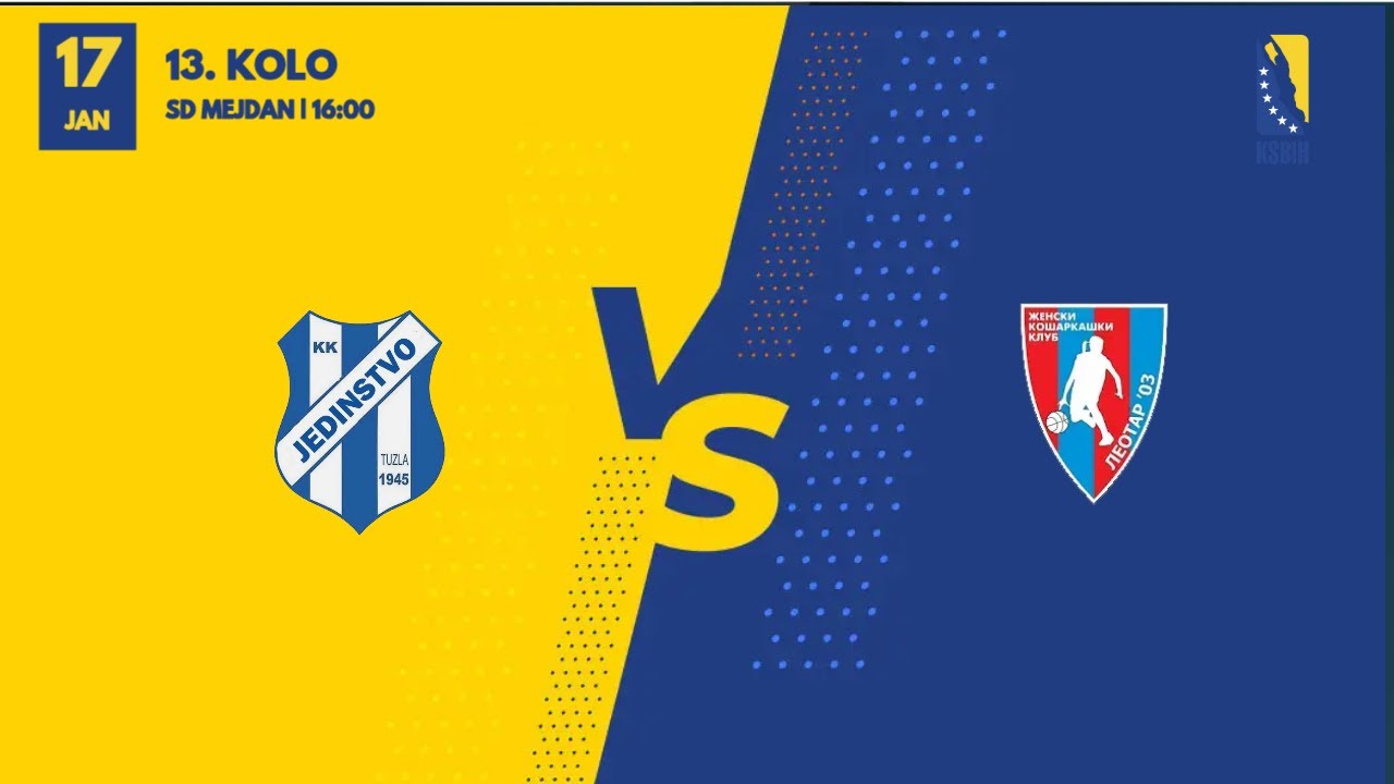 🔴 LIVE 🏀 Jedinstvo vs Leotar 03 | 13. kolo | ⏰ 17.01.2026 | 