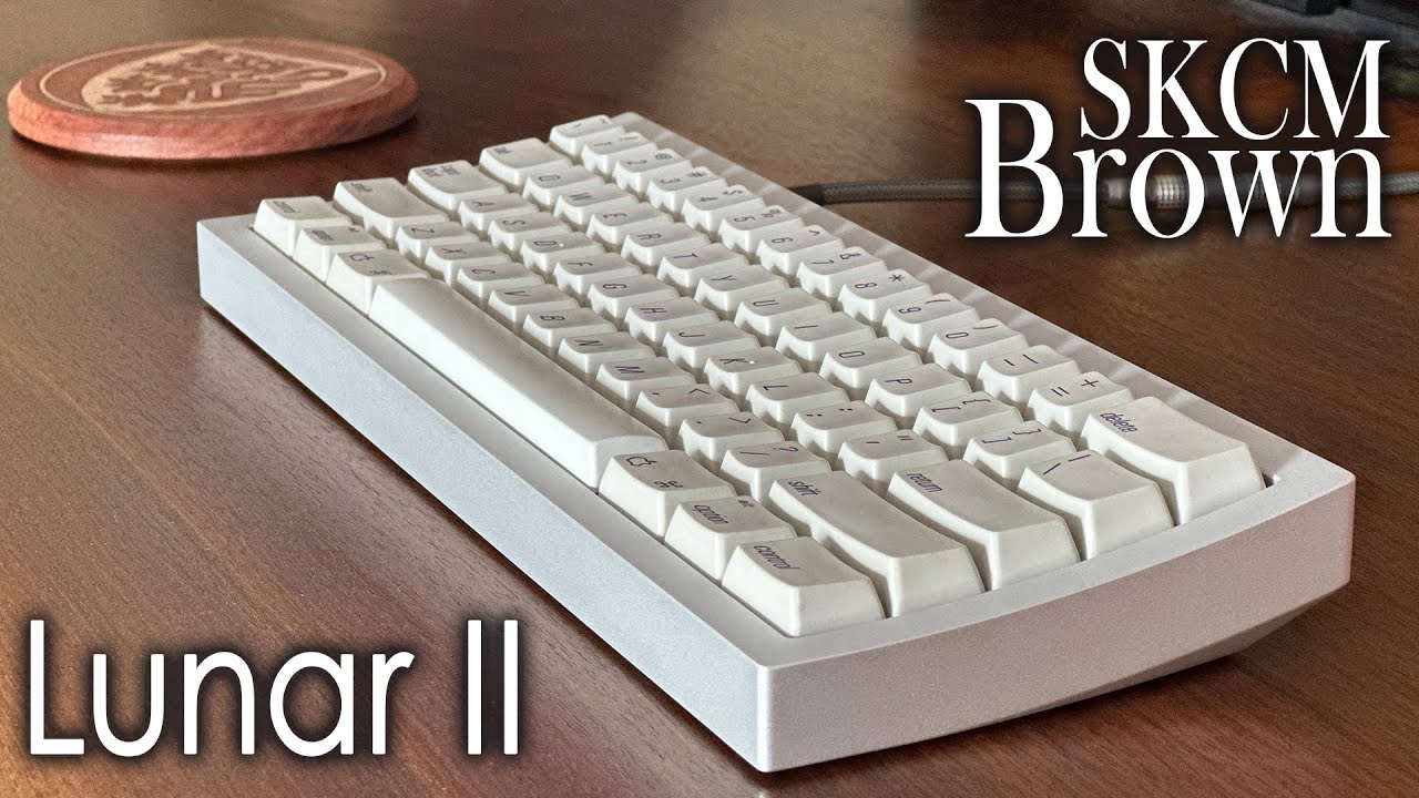 Lunar II / Alps SKCM Brown / AEK II Keycaps / Aluminum Plate - Typing Sounds