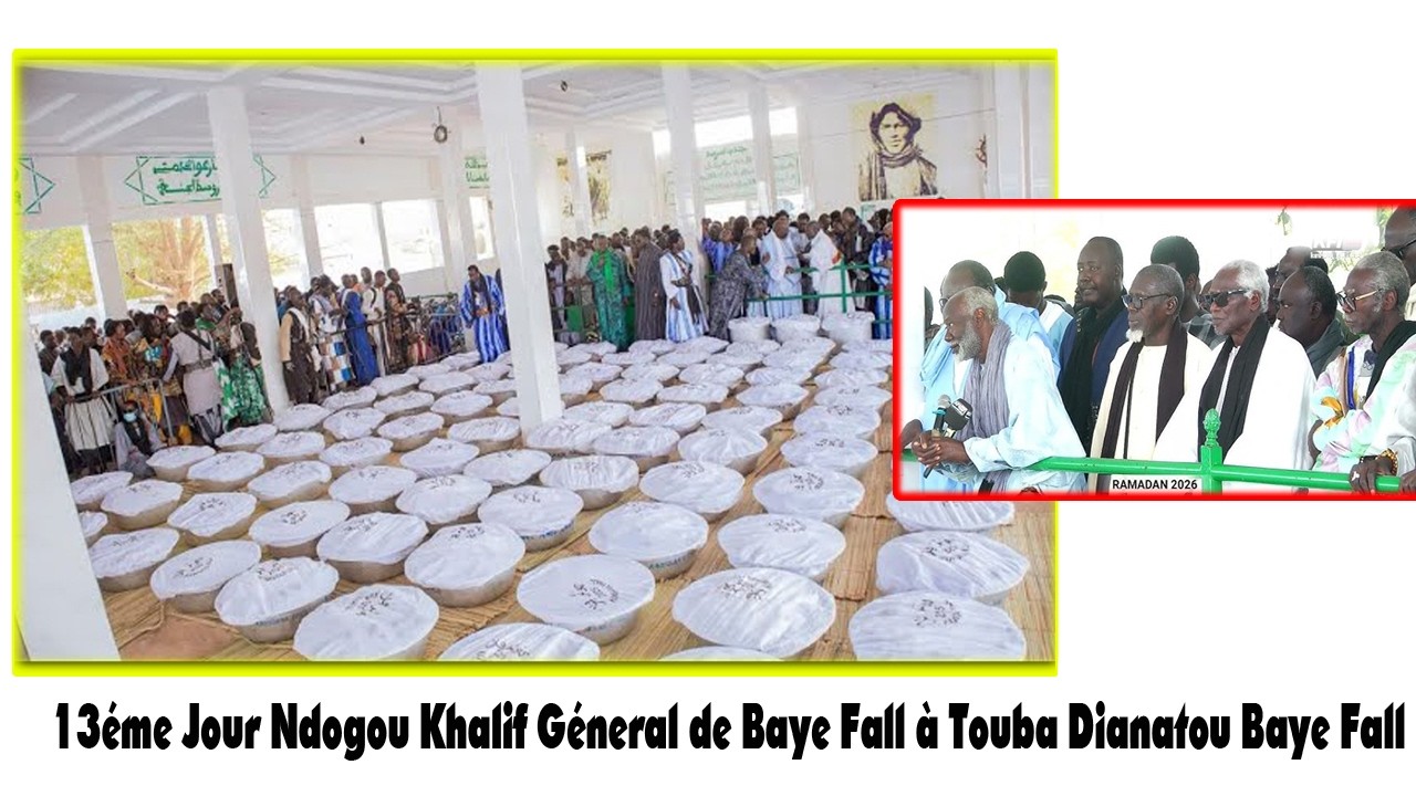 En Direct  13éme Jour Ndogou Khalif Général de Baye Fall à Touba Dianatou Baye Fall ga le 03 03 2026