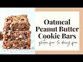 Oatmeal Peanut Butter Cookie Bars (gluten free & dairy free)