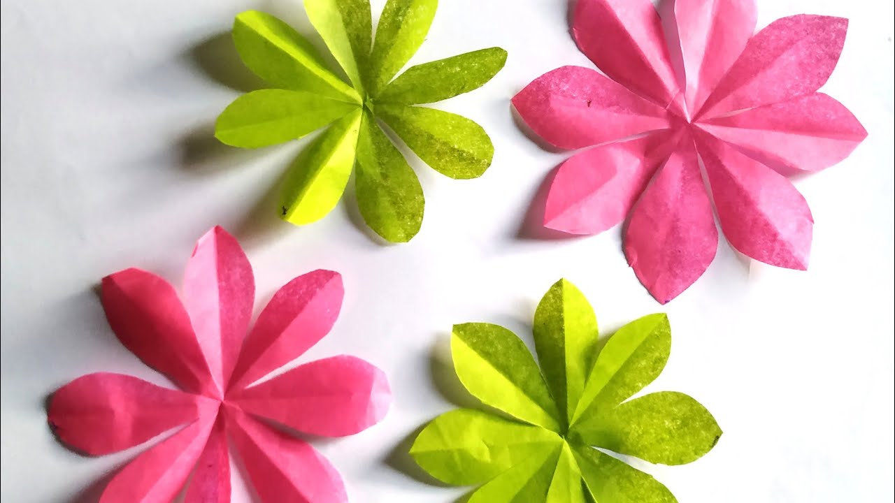 beautiful green colour paper flowers YouTube