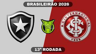 BOTAFOGO x INTERNACIONAL | Brasileirão 2026 | 13ª Rodada | Simulação PES 21 (Gogosz Patch)