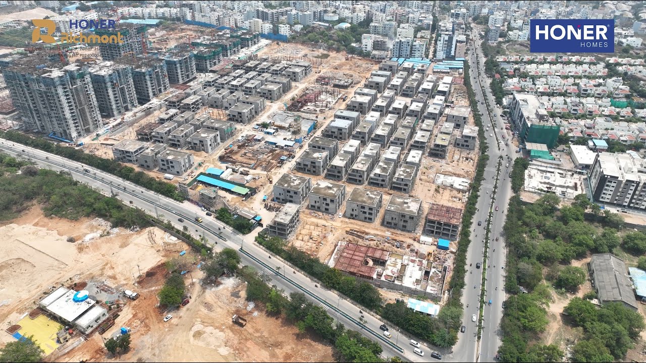Honer Richmont Site Update June'25 || Sprawling 5 BHK Mansions at Green Hills Road, Near HITEC City