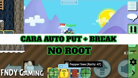 TUTORIAL AUTO PUT AND BREAK ANDROID - Growtopia