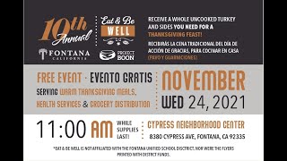 Eat and be well Thanksgiving day event