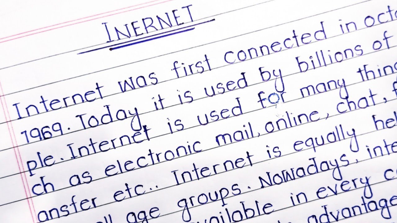 Essay on internet in english youtube